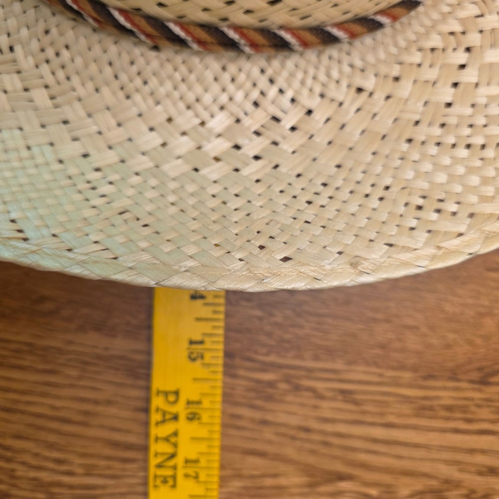 Resistol Hawkeye Straw Cowboy Hat Natural Poly Hemp Made in Texas USA S7061 - Picture 13 of 14